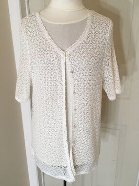 April Cornell Boutique knitted lace cover-up. Size XL